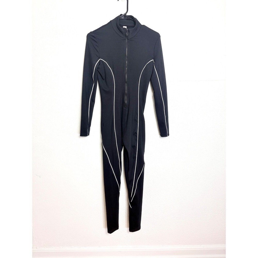 Victoria's Secret Essential Long-Sleeve Black Catsuit Jumpsuit Size Small Gym